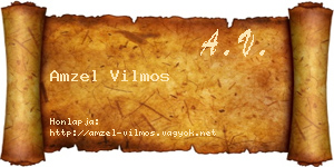 Amzel Vilmos névjegykártya